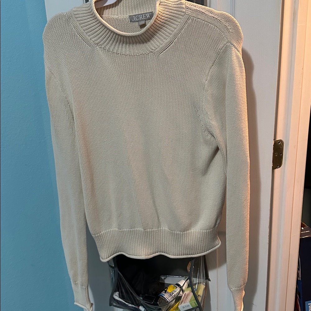J Crew Cotton Roll-Neck Sweater